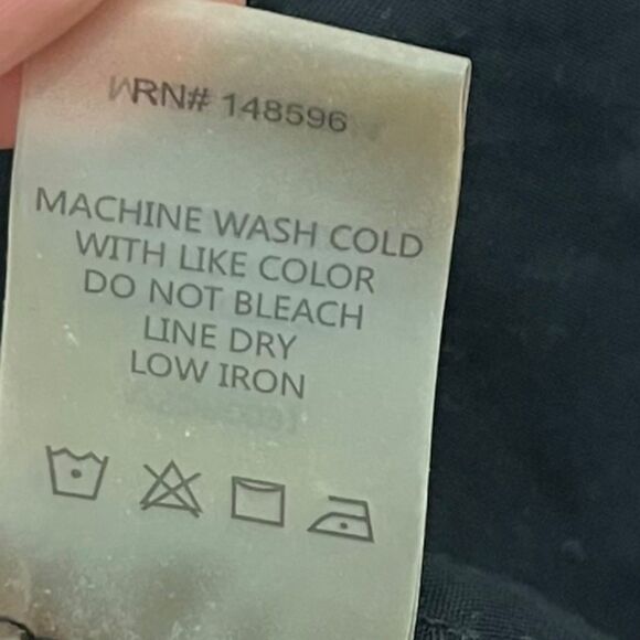 Universal Standard Fine Shirt Dress Black Asymmetrical Midi Women’s Size 14-16 - Picture 9 of 10